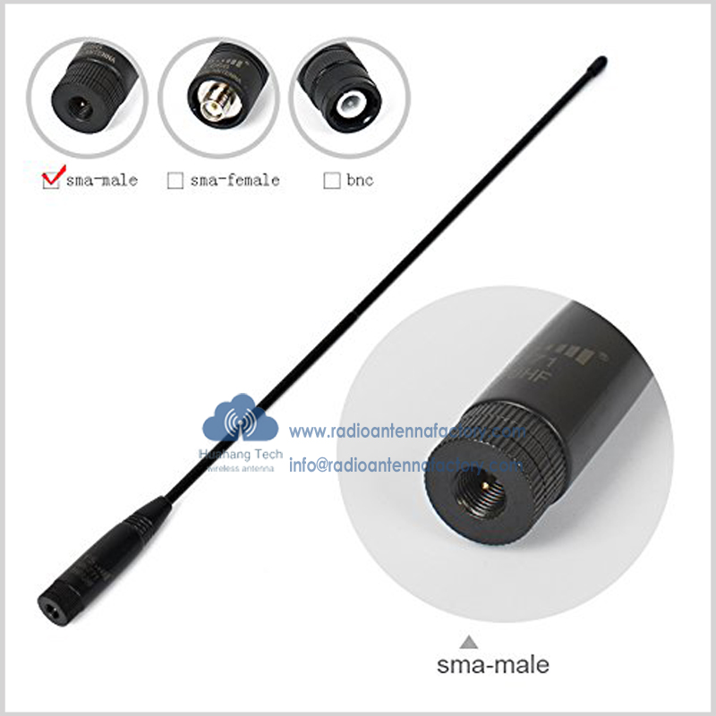 New Nagoya Antenna NA-771 Long Flexible Spring Whip Dual-Band Antenna BNC SMA-Male SMA-Female for KENWOOD BaoFeng Yaesu ICOM Marantz Radio Walkie Talkie