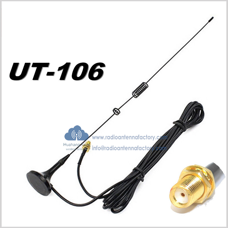 New Nagoya Car Mobile Antenna UT-106 Dual Band Antenna VHF/UHF Antenna BNC SMA-Male SMA-Female for KENWOOD BaoFeng Yaesu ICOM CB Radio